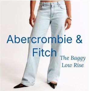 Abercrombie & Fitch Light Blue Baggy Low Rise Jeans 25 Short